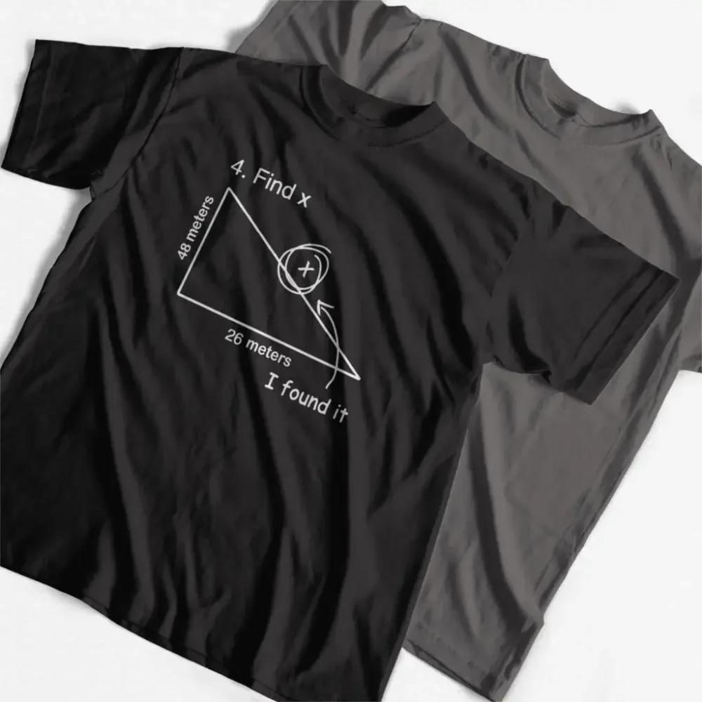 COOLMIND QI0213A Kurzarm Mathematik-Print Herren T-Shirt Casual Streetstyle T-Shirt Cool Lustig Lockeres T-Shirt Pthd