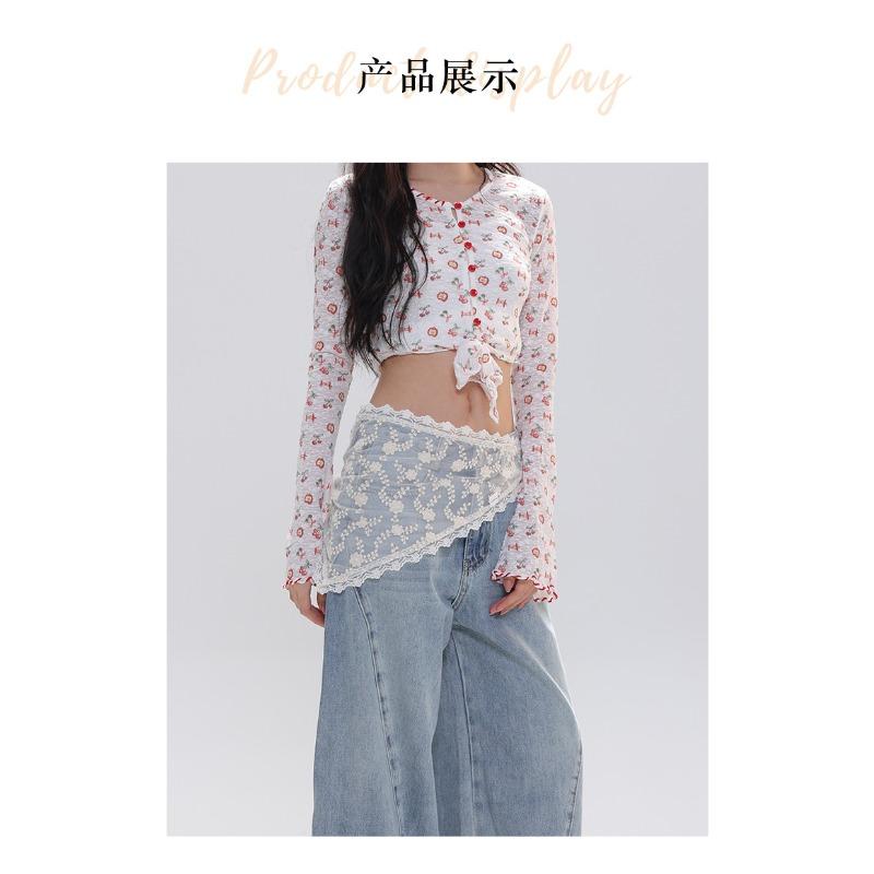 Women S White Lace Tie Triangle Scarf For Jeans Decoration