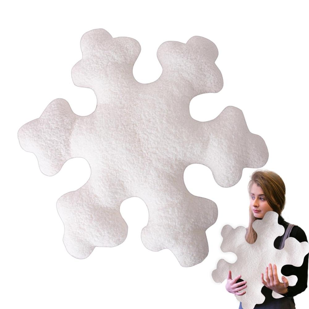 PP Cotton Couch Stuffed Plush Cushion Soft Snowflake Pillows Christmas Snowflake Throw Pillow  Sofa
