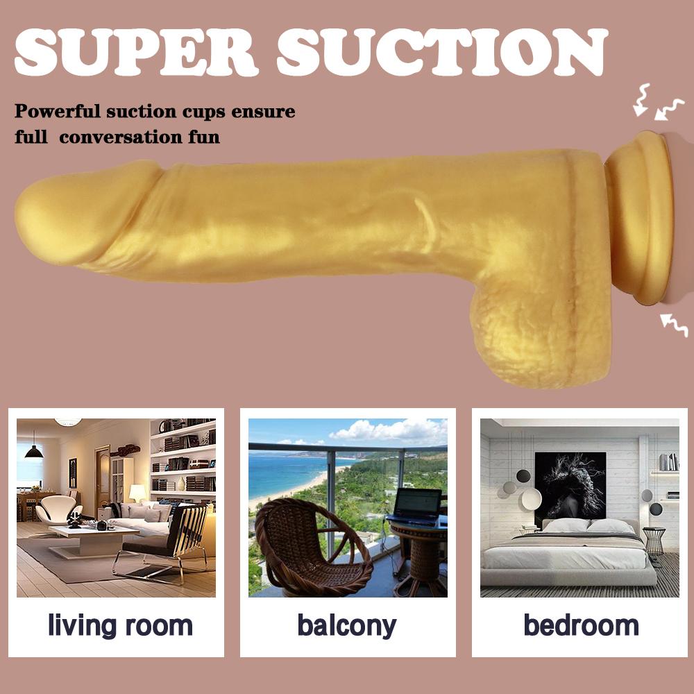 Silica Gel  Realistic Silicone Dildo Huge Sucker Soft Dildos for Women Masturbator Female Vagina Massage Anal Plug Sex Product 18+