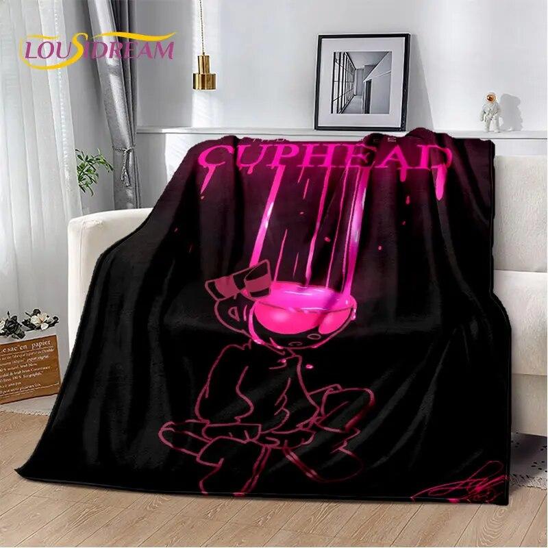 Cuphead and Mugman,Game Gamer Soft Plush Blanket,Flannel Blanket Throw Blanket for Living Room Bedroom Bed Sofa Picnic Cover Kid