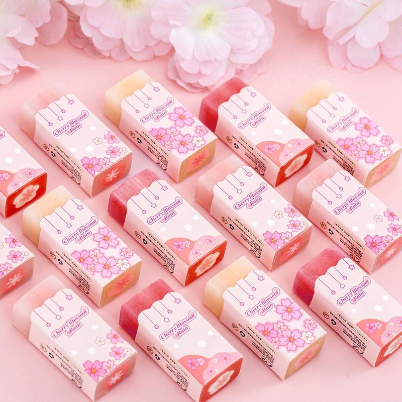 Creative Sakura Sandwich Gift Eraser Childrens Cute High Looking Less Chip Primary Kawai School Students Slicable Stationery