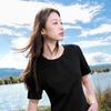 Sancai Women's Plus Size Ruffle Short Sleeve T-Shirt