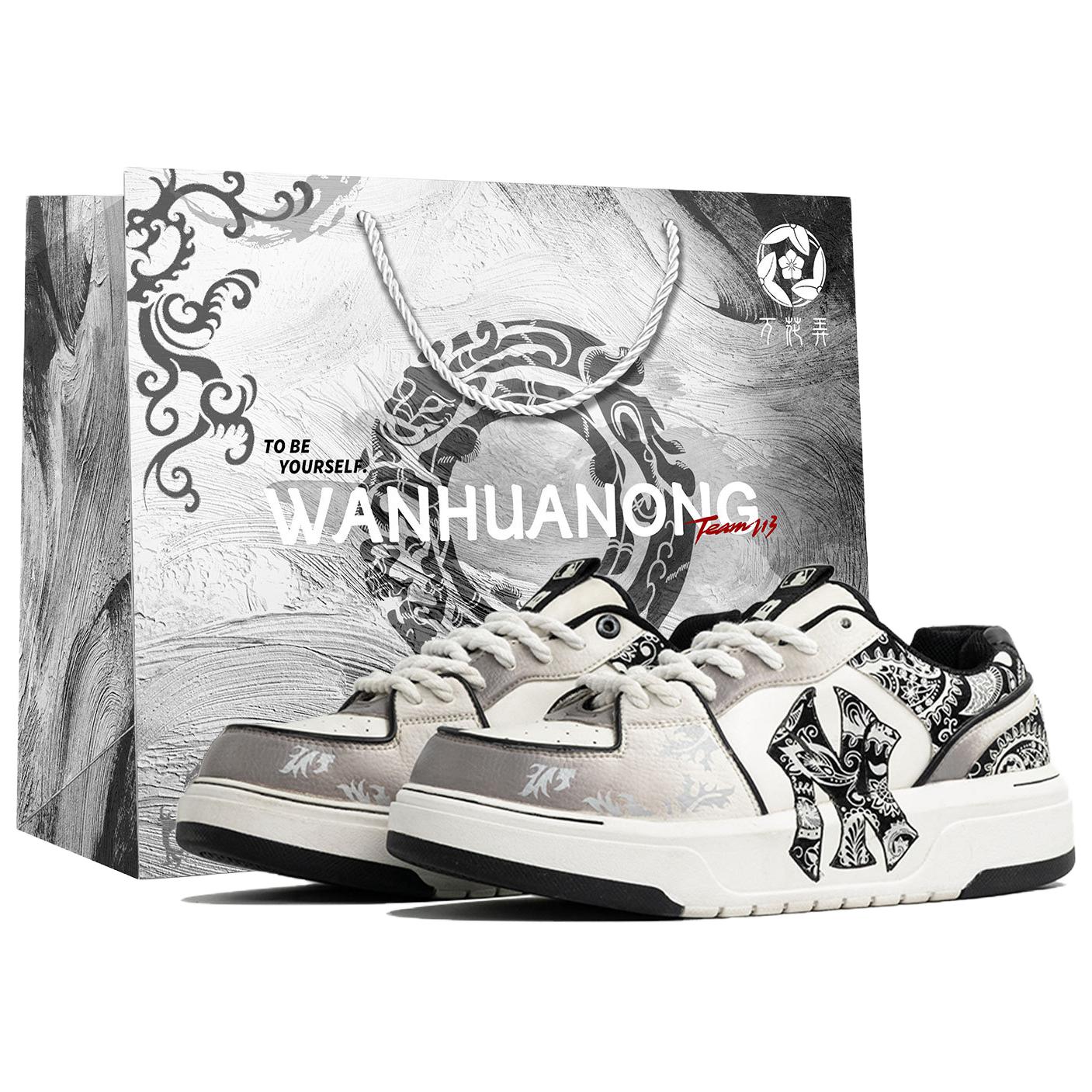 

MLB Chunky Liner Slip Resistant Low top Skateboard Shoes Unisex Black White 3ASXCA12N-50WHS(Team113-BOX) 40.5
