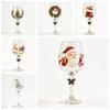 Glassware Santa Claus Christmas Wine Glass Elk Transparent Glass Goblet Snowman 3D Creative Tall Glass Christmas