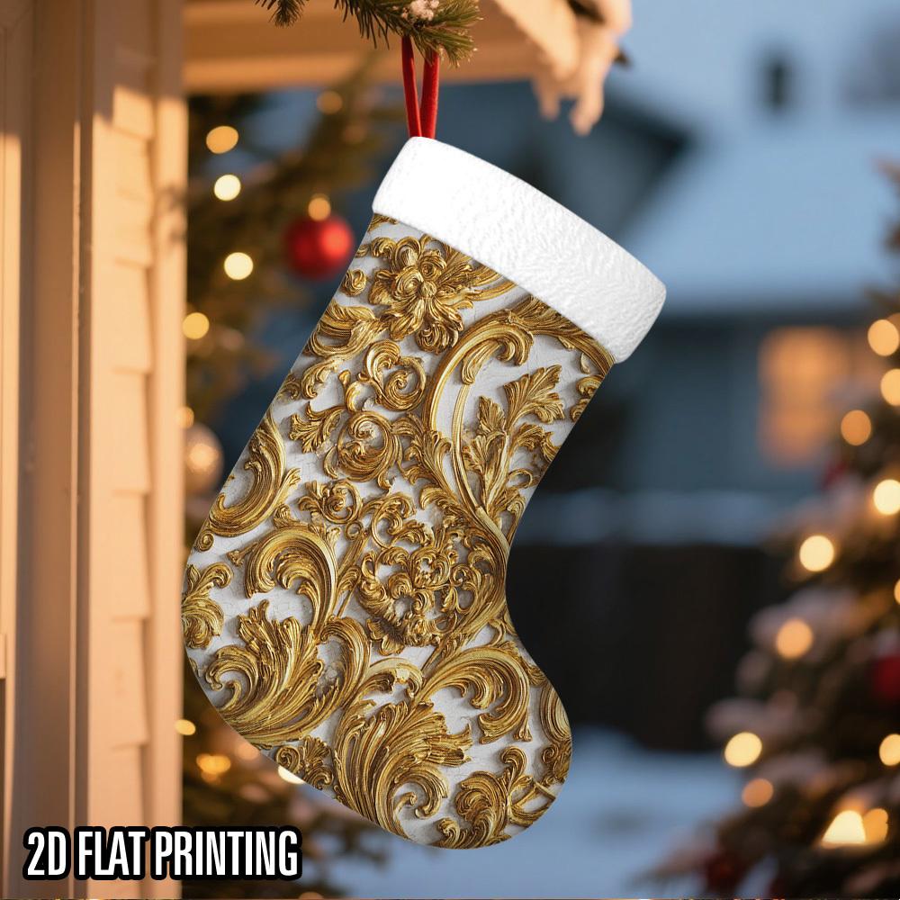 Christmas decoration fireplace hanging stocking1pc 1pcs Ornate Baroque Christmas Stocking Suitable for Tree Ha