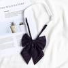 Black Tie Japanese Academy Style No-Iron Shirt with Decorative Bow Tie - Women DK Hand-Knit Grey Stripe for Men