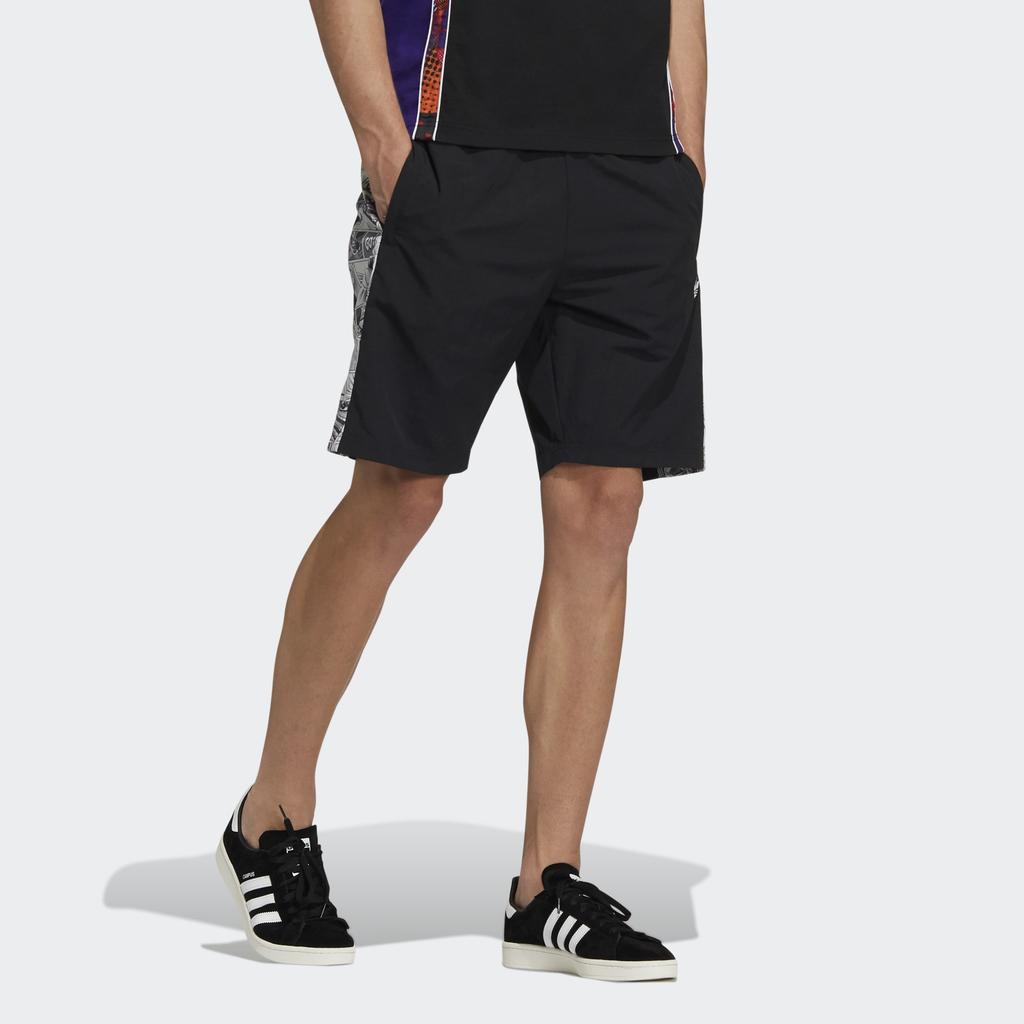 Adidas Originals Trefoil Manga Short 1 Printed Athletic Shorts Men Shorts Black HD9075