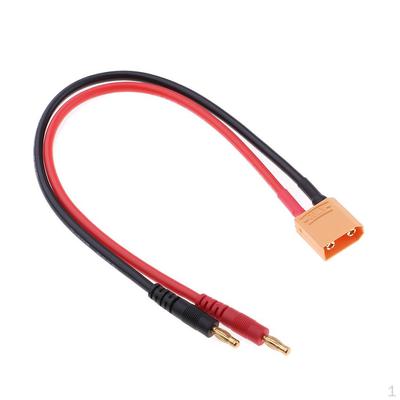 RC XT90 Battery Charge Cable To 4.0 Banana 2AWG 35.5cm