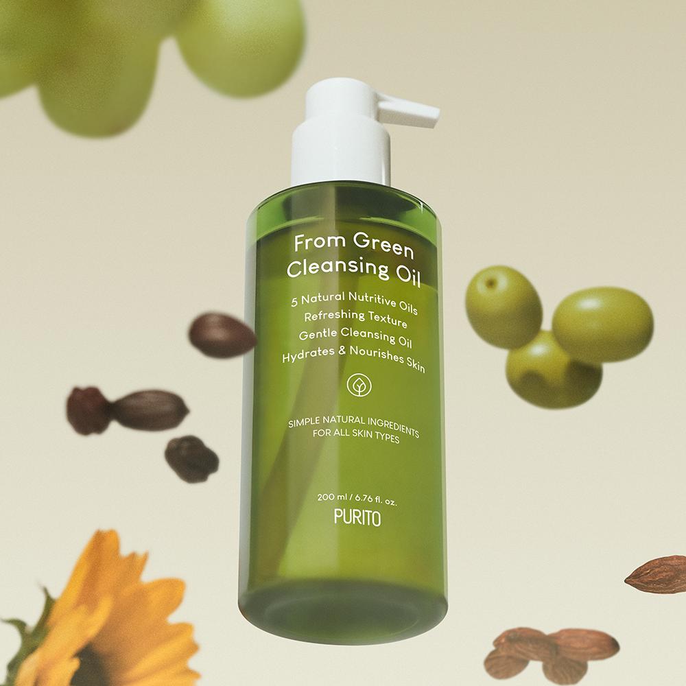 Purito From Green Cleansing Oil – Gentle Vegan Oil Cleanser with Plant-Based Oils, Korean