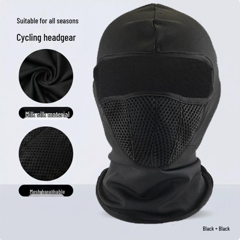 Breathable Mesh Cycling Balaclava: Dustproof Sun Protection Hood for Outdoor Motorbike