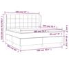 Vidaxl Letto Continentale Con Materasso, Grigio Chiaro, 180X200Cm, Velluto