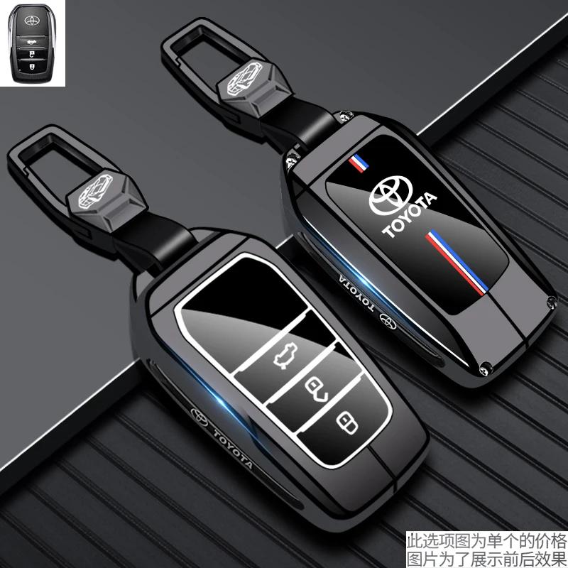 Hight Quality Galvanized Alloy Car Key Cover Case For Toyota Camry Mark X RAV-4 PRADO COROLLA HIGHLANDER 2 3 Buttons Keyless