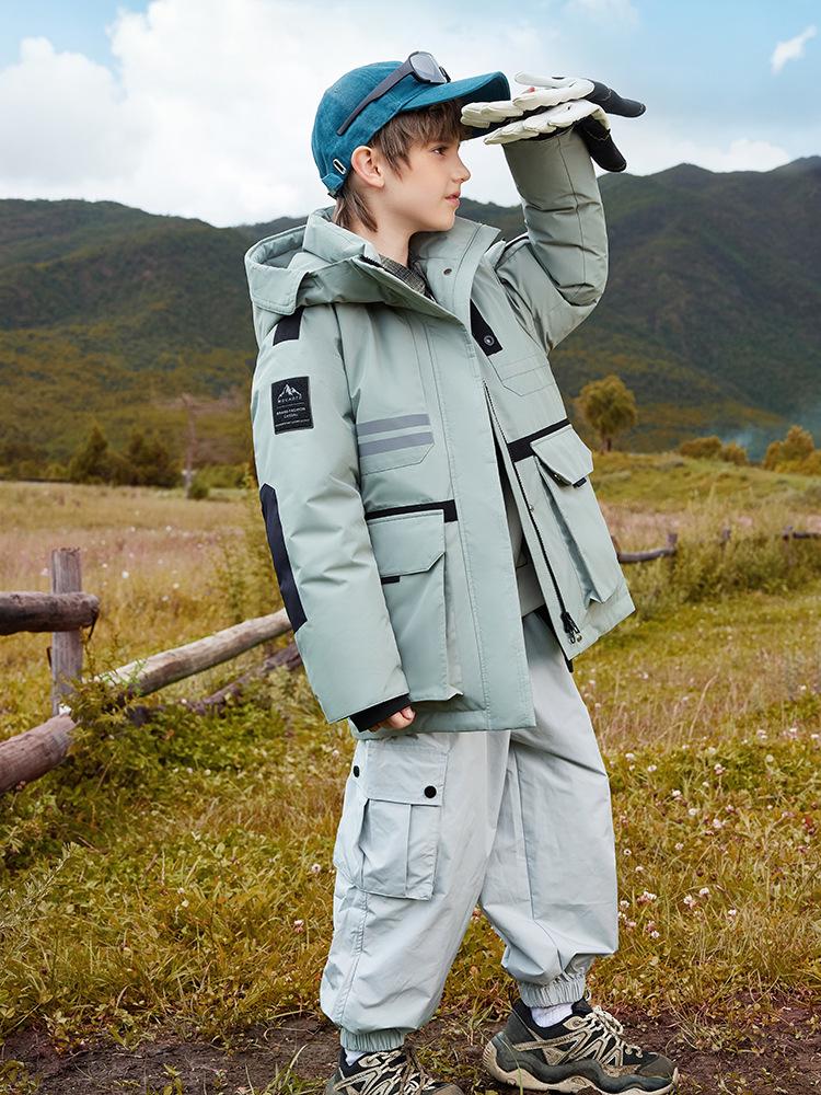 Kids' Down Jacket 2025: New Style Boy & Girl White Duck Down Parent-Child Coat, Winter Clearance.