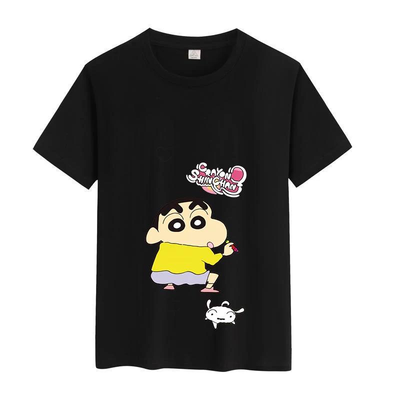 Anime Crayon Shin-chan Chlapecké Dívčí Bavlněné Tričko Léto Krátký Rukáv Dětský Top Kreslené Tištěné Tričko Móda Dětské Tričko