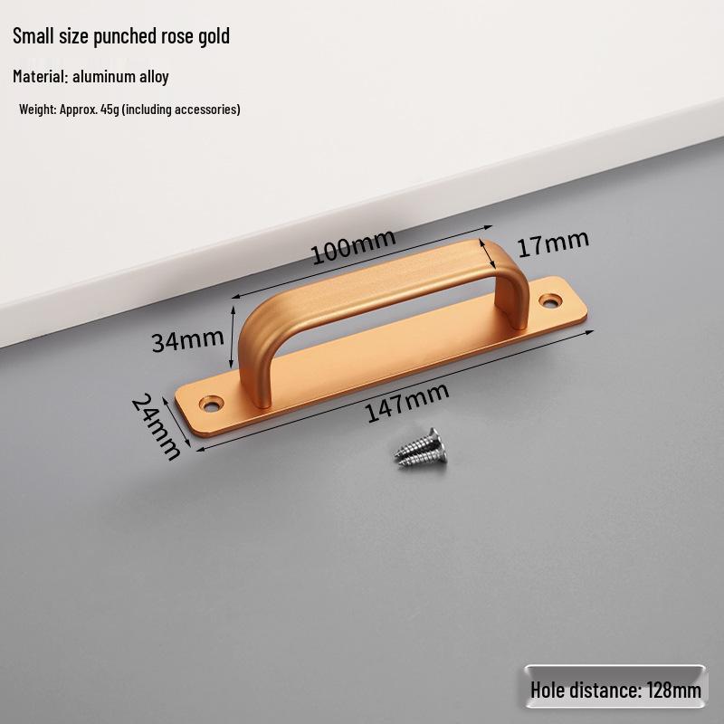 Aluminum Alloy No-Drill Handle for Glass, Wood, or Wardrobe Doors and Windows