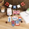 Patriotic Tiered Tray Decor, Independence Day Wooden Sign Decor, American Flag Garland Table Centerpiece, Memorial Day  Decor