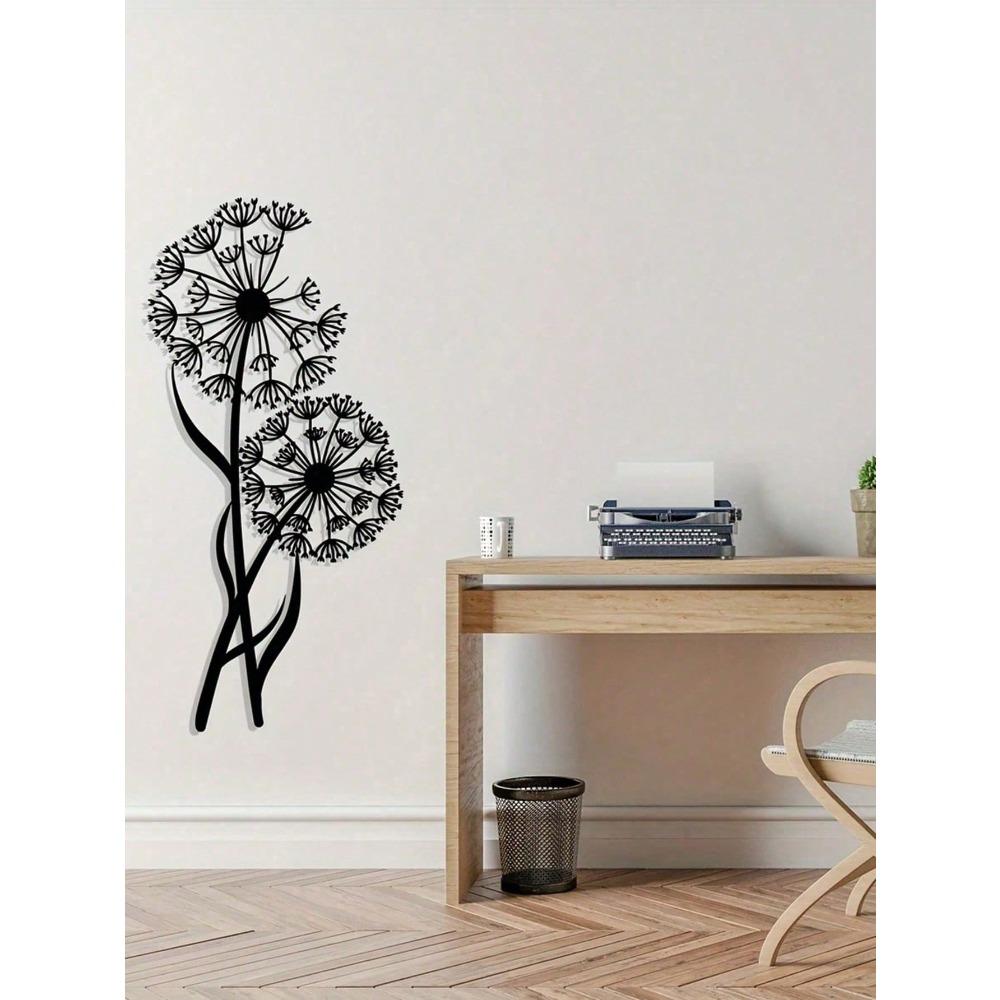 Metal Dandelion Sculpture Wall Art Modern Home Decor Unique Wall Hanging Gift