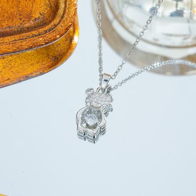 Versatile Cute Little Bear Agile Necklace for Women's Clavicle Chains Niche Luxury