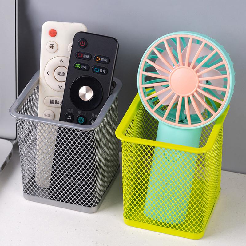 Multifunction Round/Square Mesh Pen Pot Multicolor Pen Holder Desk Tidy Stationery Organiser Pencil Storage Stationery Organiser