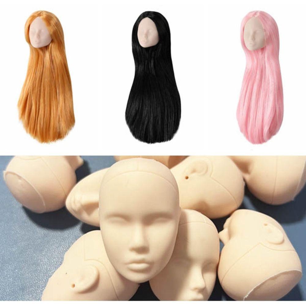 No Makeup 1/6 Doll Heads White Skin Doll Bald Head Girls Toy BJD Doll Head  Accessories