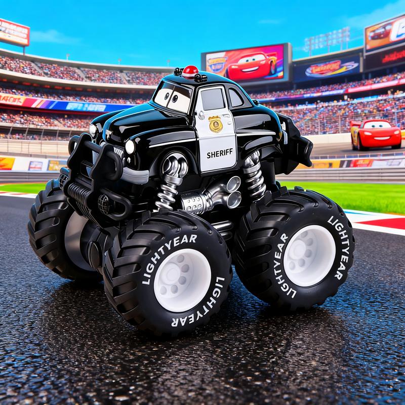 Cars Lightning McQueen SUV Black Storm Jackson Cruz Mater Big Wheel Offroad Metal Cars Toy Kids Christmas Gifts