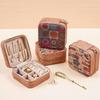 Portable Retro Cork Jewelry Box for Travel - Earring, Ring, Necklace Organizer