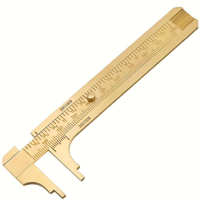 Mini Brass Vernier Caliper High Precision Measuring Tool Portable Vintage Copper Ruler for Jewelry Craft Measurement