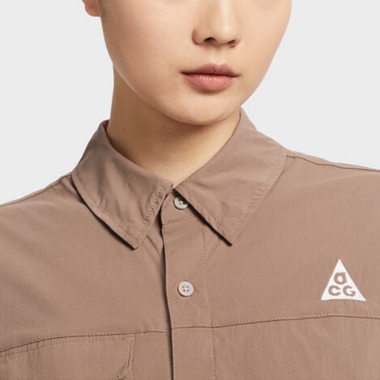 Nike ACG Series Fashion Comfortable Soft Skin-Friendly Short Sleeve Dress Women dresses Khaki HJ0258-214