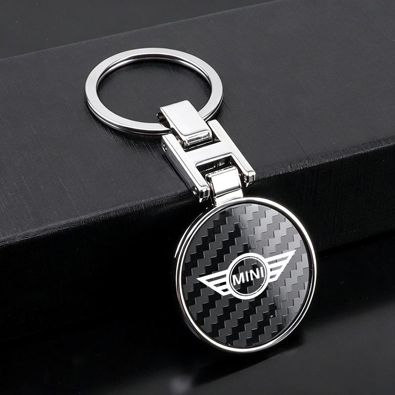 1pcs Car Emblem Keychain Metal Key Ring Accessories For BMW MINI Cooper One S Countryman Clubman JCW Works R50 R55 R56 R60 F55 Vhdsg88