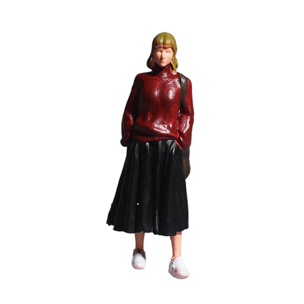 1/64 People Figure Resin Mini Architectural Figurine for Micro Landscape