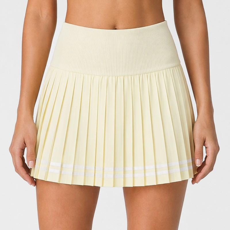 Womens High-Waisted Athletic Skort With Pockets Anti-Show Through Running Gym Tennis Skirt