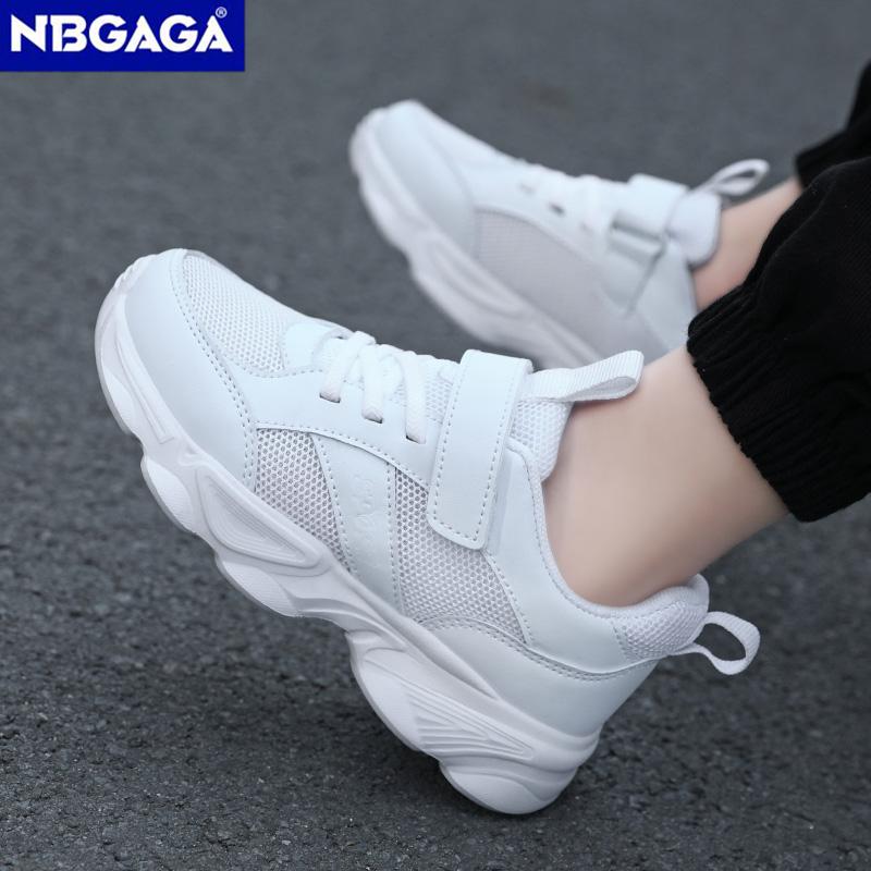 Four Seasons Children's Fashion Sports Shoes Breathable Student White School Walking Shoes Anti-skid Boys& Girls Casual Running Sneaker