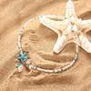 Boho Lady perles étoile de mer charme pieds nus sandale pied chaîne cheville bracelet de cheville