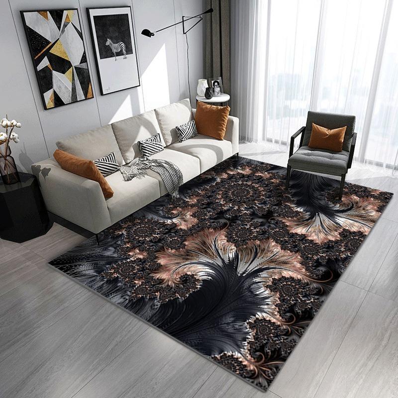 Europe Style Pattern Carpet Living Room Sofa Bedroom Bedside Study Kitchen Entrance Door Rug Non-slip Light Luxury Decor Mat