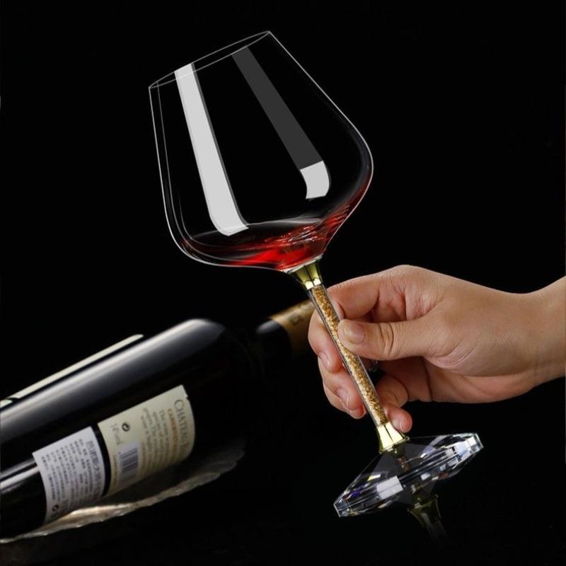 2pcs/set High-end Light Luxury Crystal Glass Goblet Red Wine Glass Champagne Glass Set Household Wine Glass Gift