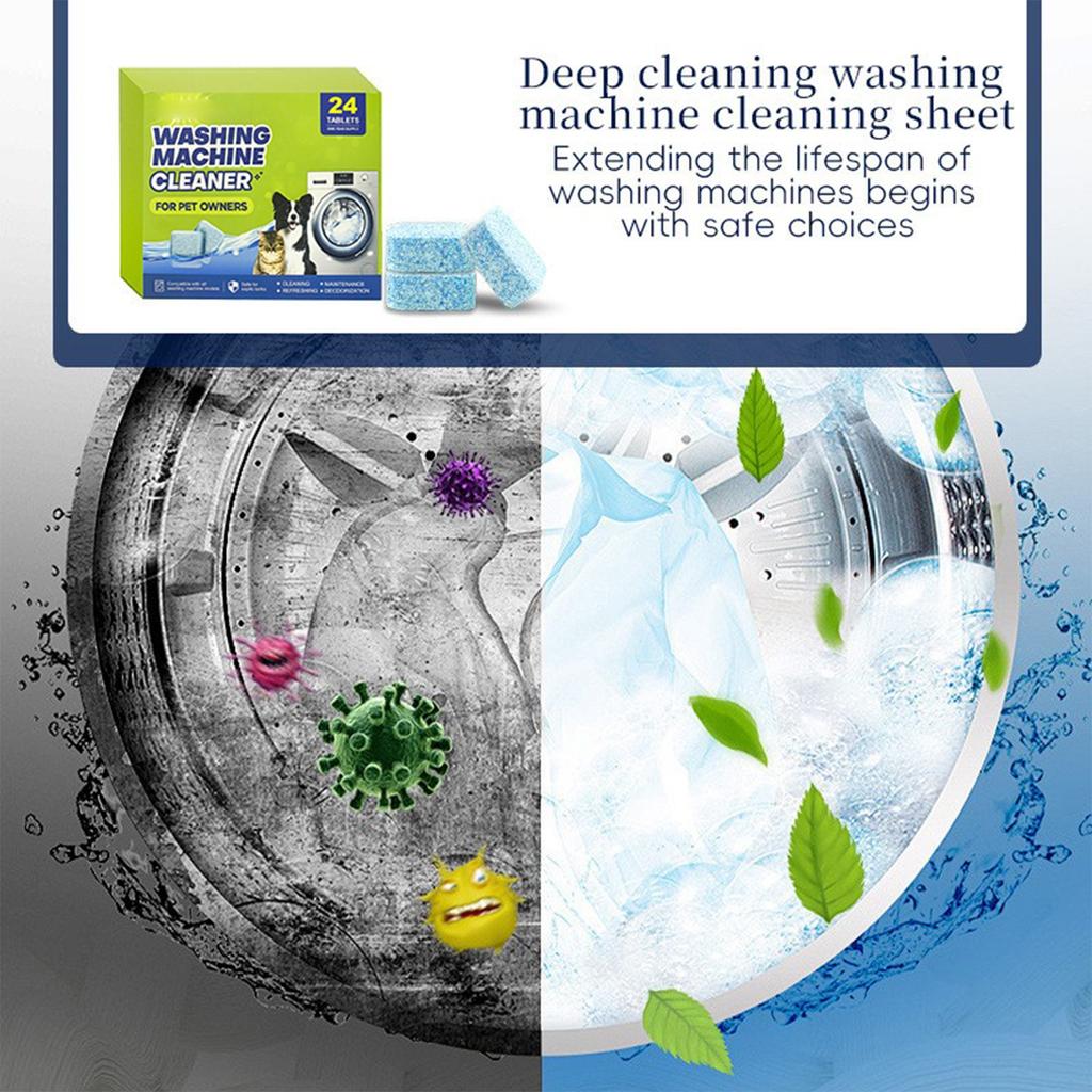 Washing Machine Cleaning Tablets, Powerful Descaling, Sterilization And Disinfection Fully Automatic Drum.