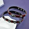Retro Love Necklace Red Leopard Print Neck Strap Clavicle Chain Pendant Necklace