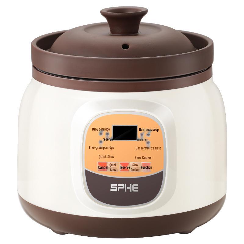 Carefully Selected Multifunctional Purple Clay Electric Slow Cooker: Automatic Soup, Stew, and Porridge Pot