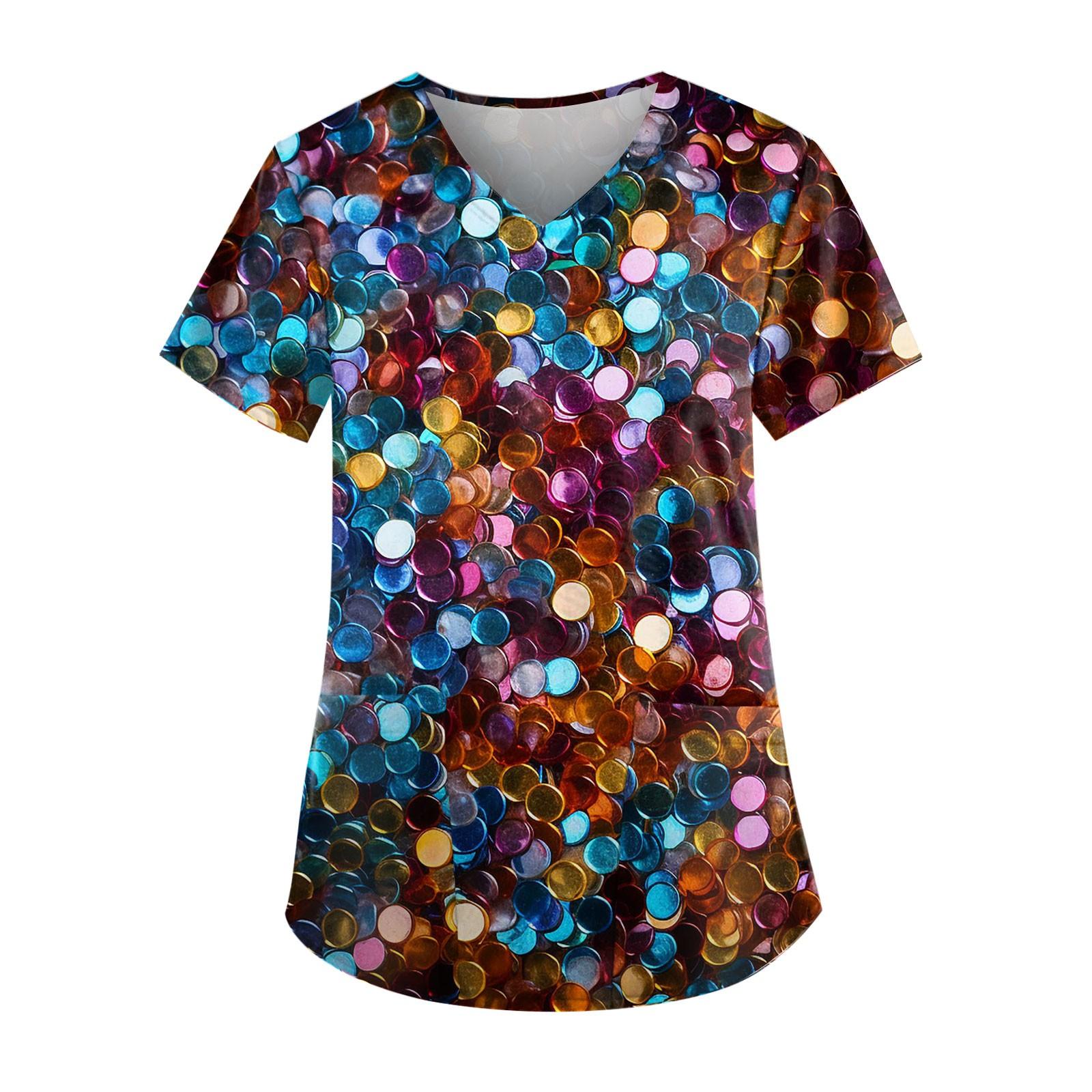 

Жіночий топ з імітацією паєток із золотим принтом для догляду XXXXXL