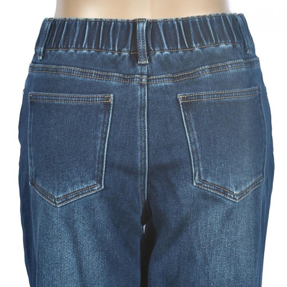 Benetton  Benetton Waffen Baggy Brushed Denim Pants Badpa9461 Ny