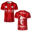 Maglia Stampata Tupac Street Hip-hop Rapper alla Moda T-shirt a Maniche Corte Uomo e Donna Sport all'Aperto Traspirante Uniforme da Calcio