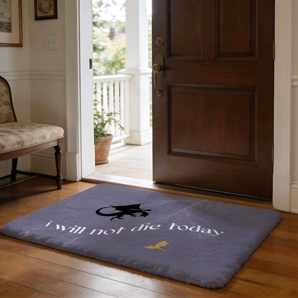 FFourth Wing Book Series Floor Mat Soft Flannel Absorbent Mat Non-Slip Rug Home Bedroom Bathroom