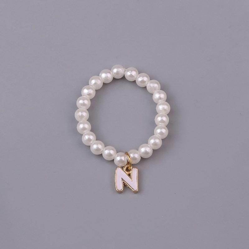 Doll Necklaces, Elegant Sweet 26 Letters Pearl Necklace Cute Doll Accessories For 10.5Cm 4.0 Mini Doll Chain Jewelry & Outfit