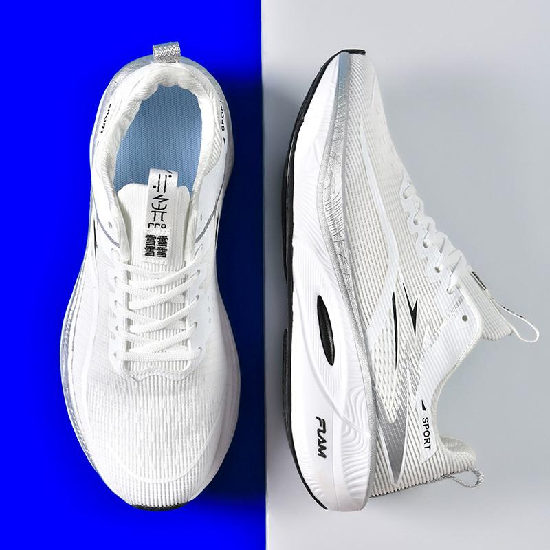 Men Sports Running Shoes Carbon Board Air Cushion Breathable Lightweight Women'S Comfortable Athletic Nonskid Sneakers