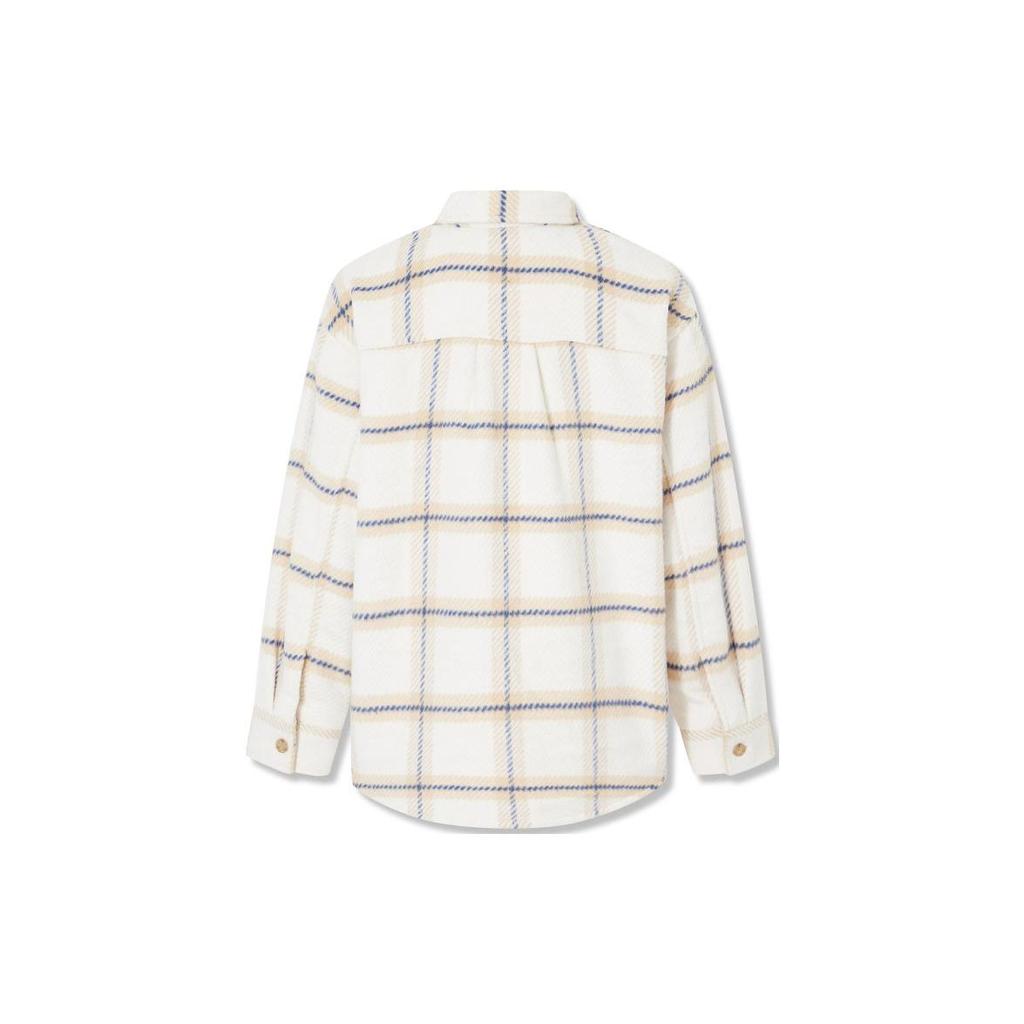 Levis Checkered Button-Up Long Sleeve Shirt Color Block Women Shirts A7183-0001