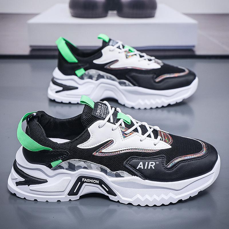 

Дизайнерские модные мужские студенческие кроссовки, летние, дышащие, антизапаховые, с мягкой подошвой, для бега, спортивные, нескользящие, эластичные, повседневные туфли 44 чёрный