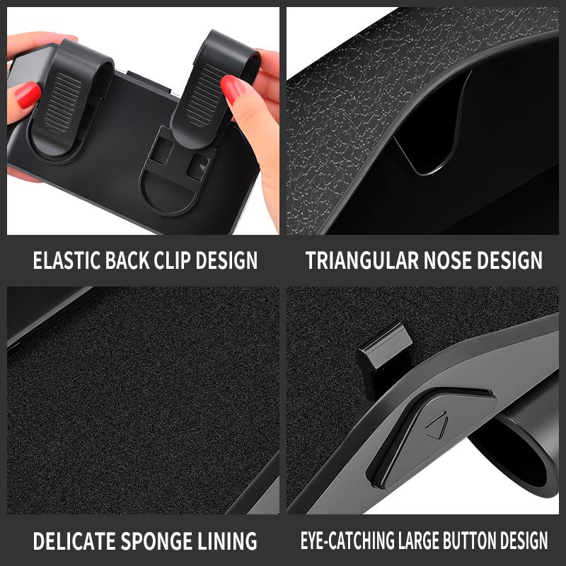 Newest Clip-On Car Sunglasses Case Anti-Scratch Glasses Durable Sunshade Box Holder Auto Sun Visor Glasses Storage Accessories