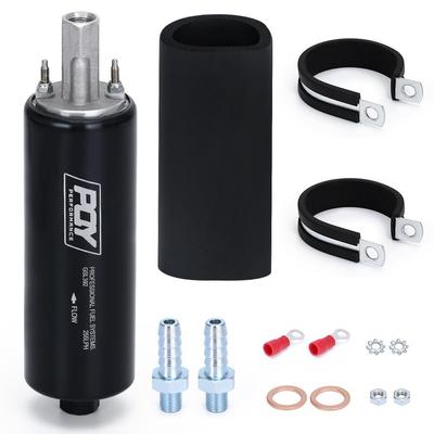 Black Universal High Flow & Fuel Pump GSL392 Pressure External Inline 255LPH
