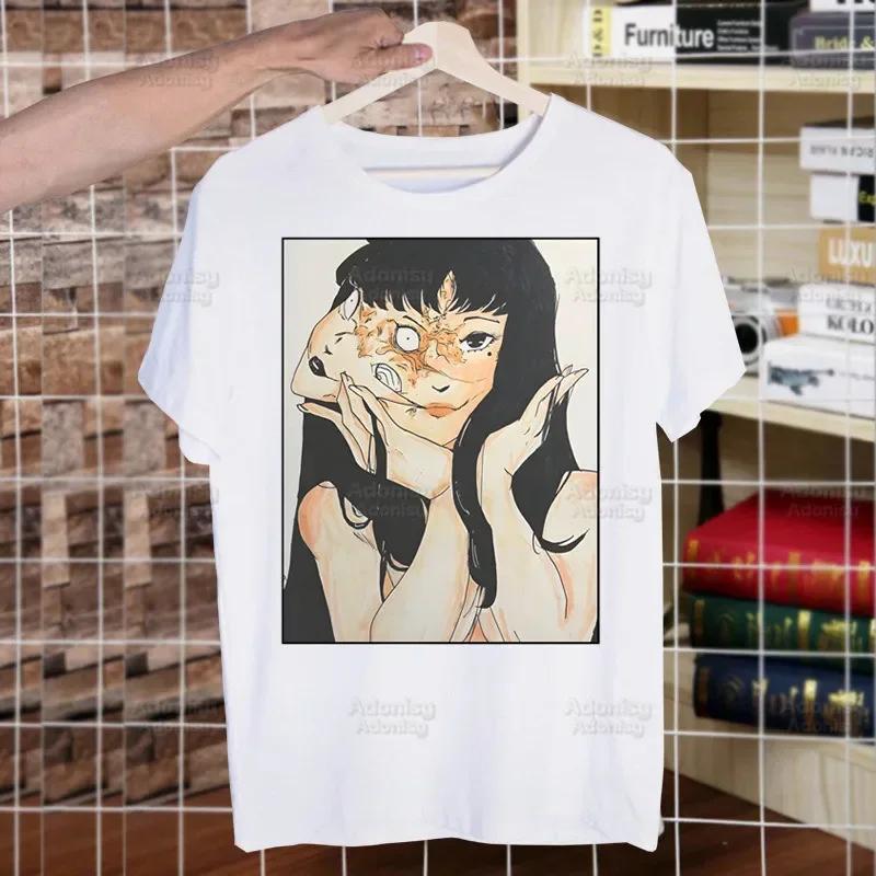 Junji Ito Tomie Shintaro Kago Horror Japan Manga Streetwear T Shirt Harajuku TShirts Short Sleeve Casual T-Shirt Tops Tees